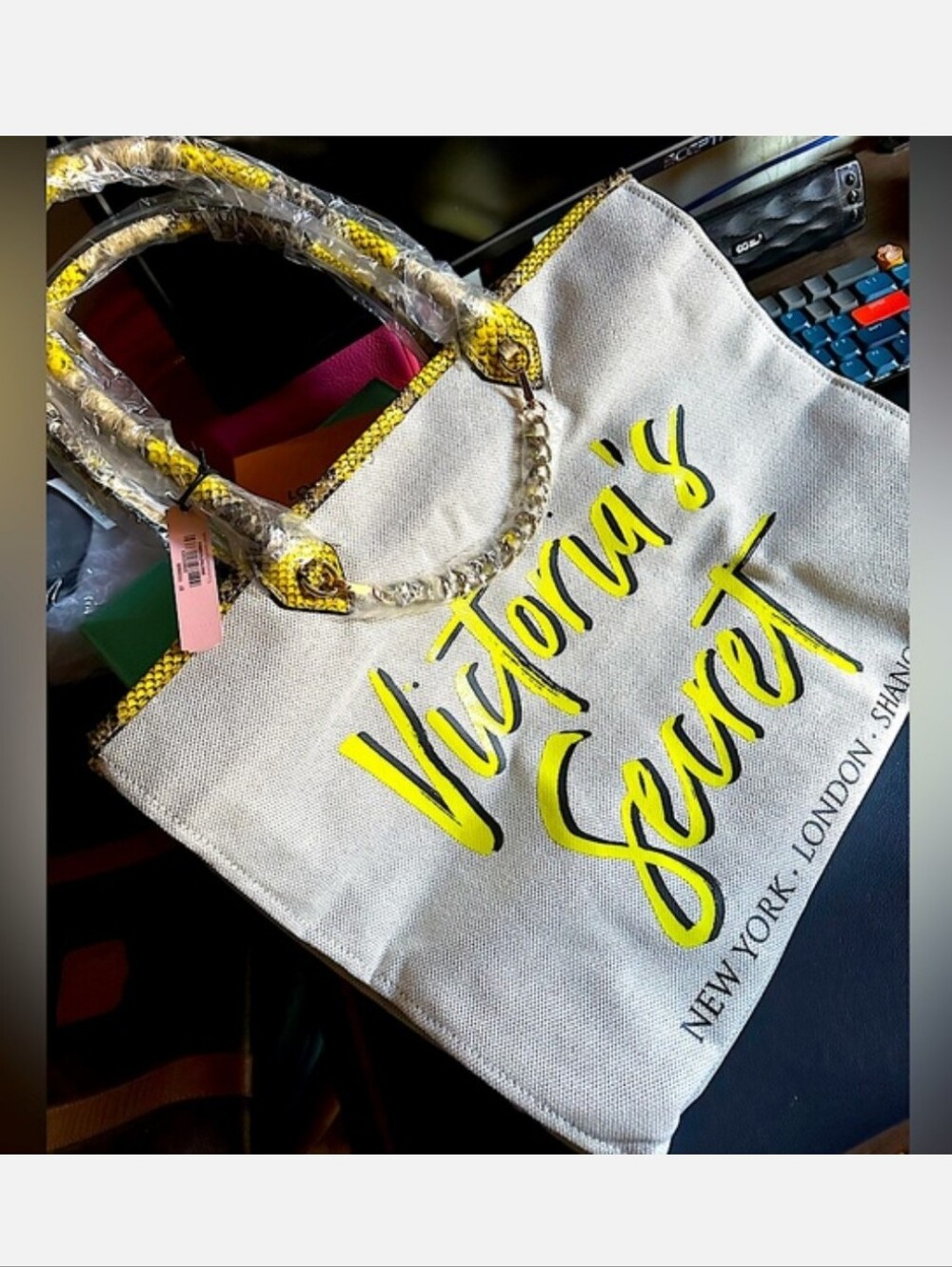 Victoria's Secret Limited Edition Tote Bag with Chain Detail - Picture 1 of 8
